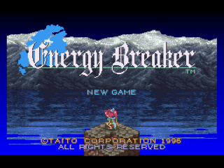 Energy Breaker title screen for Super Famicom